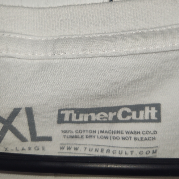 Tuner Cult Men's Size XL White Print Tee Shirt - Picture 4 of 6